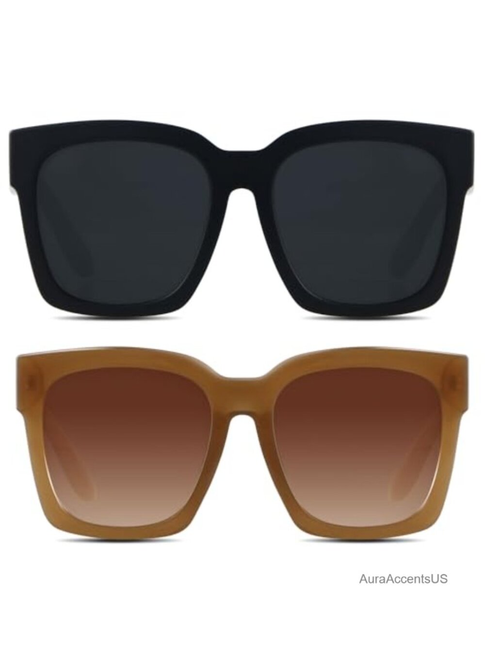 Oversized Square Sunglasses UV400 Full Frame Wide Face Shades